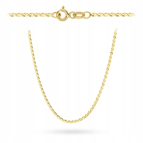 ŁAŃCUSZEK ZŁOTY 585 - 14 KARATOWY MODNY WZÓR GRAWER DEDYKACJA